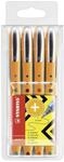 Tintenroller - STABILO worker+ - fein - 4er Pack - gr&uuml;n, rot, blau, schwarz