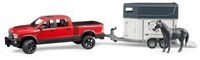 BRUDER 02501 RAM 2500 Power Wagon mit Pferdeanh&auml;nger und 1 Pferd