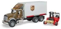 BRUDER 02828 MACK Granite UPS Logistik-LKW mit Mitnahmestapler