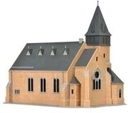 KIBRI 39766 H0 Kirche aus dem Westerwald mit Mauer