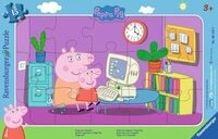 RAVENSBURGER 6123 Kinderpuzzle Peppa am Computer
