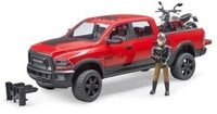 BRUDER 2502 RAM 02500 Power Wagon mit Scrambler Ducati Desert Sled und Fahrer