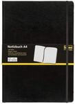 Idena Notizbuch DIN A4 80g/m&sup2; kariert schwarz 192 Seiten