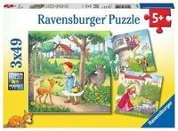 RAVENSBURGER 8051 Kinderpuzzle Rapunzel, Rotk&auml;ppchen & der Froschk&ouml;nig