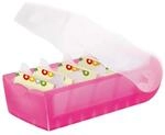 HAN Karteibox CROCO f&uuml;r 900 Karten A7, pink-transluzent