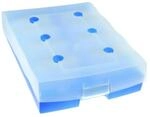 HAN Archivbox CROCO DUO, A8 quer, blau-transluzent