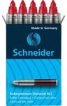SCHNEIDER 185202 Tintenrollerpatronen Universal 852 rot, 5er Schachtel