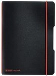 HERLITZ 11361557 Notizheft flex PP A5, 40 Blatt, kariert schwarz, my.book