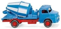WIKING 53202 1:87 Betomischer (MB Kurzhauber) - blau/wei&szlig;