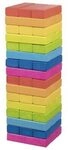 goki 56820 Geschicklichkeitsspiel Wackelturm Regenbogen 7,5 x 7,5 x 24 cm, Holz, 48