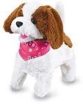 JAMARA 460340 Lucky RC Pl&uuml;schhund Wei&szlig;-Braun 27MHz