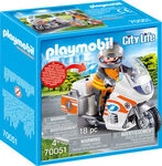 PLAYMOBIL&reg; 70051 Notarzt-Motorrad mit Blinklicht