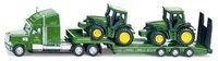 SIKU 1837 Tieflader mit John Deere Trakoren