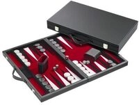 PHILOS 1730 Backgammon rot, medium, Kunstleder