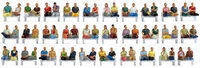 NOCH 16072 H0 Mega-Spar-Set "Sitzende Passagiere" 60 Figuren, ohne Beine, ohne B&auml;nke