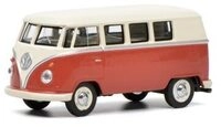 SCHUCO 452017100 1:64 VW T1 Bus, rot beige