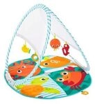 FISHER-PRICE FXC15 Faltbare Meeres-Spieldecke, Babydecke, Spielmatte, Krabbeldecke