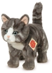 Hermann Teddy 91822 Katze stehend grau 20 cm