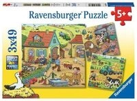 RAVENSBURGER 05078 Ravensburger Kinderpuzzle - Viel los auf dem Bauernhof