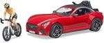 BRUDER&reg; 03485 Roadster rot mit Rennrad