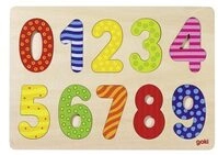 GOKI 57574 Einlegepuzzle Zahlen 0-9