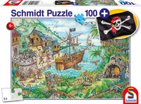 SCHMIDT SPIELE 56330 In der Piratenbucht, 100 Teile, mit add on (Piratenflagge)
