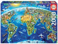 EDUCA 9217129 Wahrzeichen Welt 2000 Teile Puzzle