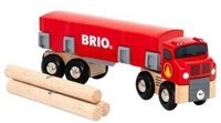 BRIO 63365700 BRIO World - Holztransporter mit Magnetladung