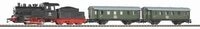 PIKO 57112 H0 Start-Set mit Bettung Personenzug Dampflok mit Tender, DB