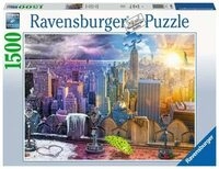 RAVENSBURGER 16008 Erwachsenenpuzzle New York im Winter und Sommer 1500 Teile