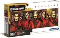 CLEMENTONI 395453 Erwachsenenpuzzle 1000 Teile Panorama Netflix - La Casa de Papel