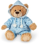 HERMANN TEDDY 91387 Schlafanzugb&auml;r blau 30 cm
