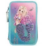 Depesche 010978 Fantasy Model 3-Fach Federtasche Streichpailletten MERMAID