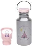 L&auml;ssig Kinder Trinkflasche Edelstahl - Bottle, Adventure Tipi 0,5L