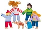 GOKI 51863 Biegepuppen Camping-Familie