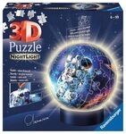 RAVENSBURGER 11264 3D Puzzle Nachtlicht Astronauten im Weltall 72 Teile