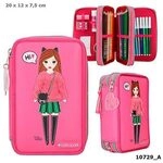 DEPESCHE 10729 TOPModel 3-fach Federtasche Model pink