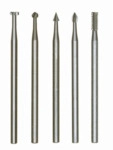PROXXON 4528710 Feinfr&auml;sersatz (Wolfram-Vanadiumstahl), 5-tlg. (Rad, Kugel, Kegel,