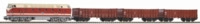 PIKO 57138 H0 Start-Set BR 119 mit 3 Hochbordwagen und Bettungsgleis, DR, Ep. IV