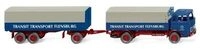 WIKING 043203 1:87 Pritschenh&auml;ngerzug (MB) "Transit Transport"