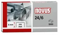 NOVUS 040-0158 Heftklammern 24/6 DIN 1.000 St&uuml;ck, Schenkell&auml;nge 6 mm