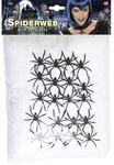 Widmann Spinnennetz mit 20 Spinnen, wei&szlig;