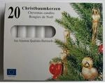 KCB 20 Christbaumkerzen wei&szlig; Qualit&auml;ts-Hartwachs