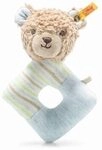 STEIFF 242236 Teddyb&auml;r Rudy Rassel 15 cm, hellbraun/blau