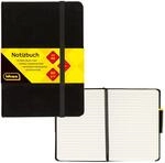 Idena Notizbuch DIN A6 80g/m&sup2; liniert schwarz 192 Seiten