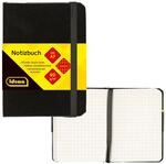 Idena Notizbuch DIN A7 80g/m&sup2; kariert schwarz 192 Seiten