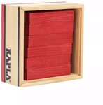 KAPLA C40R 40er QUADRATE - 40 Holzpl&auml;ttchen, rot