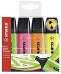 STABILO 70/4 Textmarker - STABILO BOSS ORIGINAL - 4er Pack - gelb, orange, gr&uuml;n,