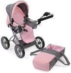 Bayer Chic 2000 Kombi-Puppenwagen Leni Melange grau-rosa