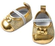 HELESS 747 Puppen-Glitzerballerinas, gold, Gr. 38-45 cm